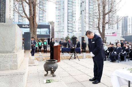 3.1운동기념비 헌화 및 분양(2026. 3. 1)_