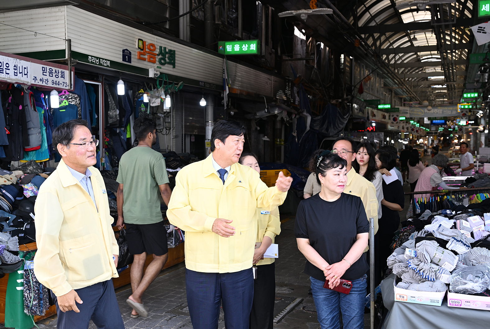금촌전통시장 화재 현장 방문