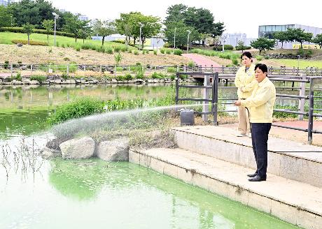 운정호수공원 녹조 발생현장 및 운정 공공하수처리시설 현장 확인 (2026. 08. 19)_